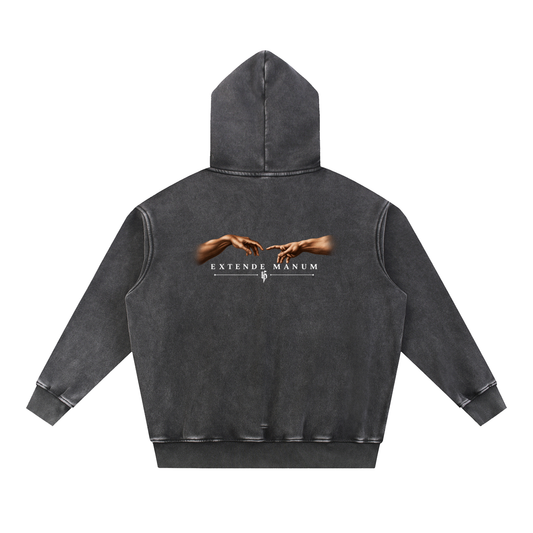 Snow Wash Fleece Oversize Hoodie